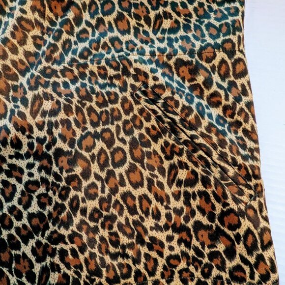 Apropos Reversible Rain Resistant Black/Animal Print Trench M/L - Picture 5 of 11